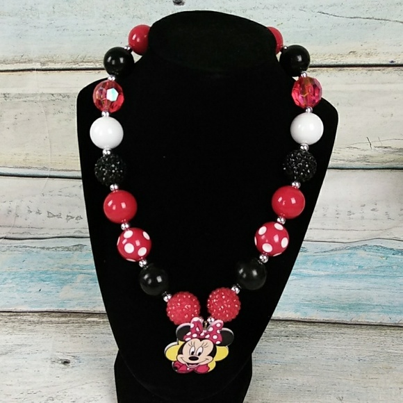handmade Other - ❤️Minnie Mouse BubbleGum Chunky Beads Necklace 💜